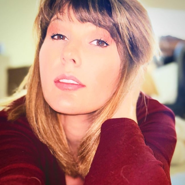 Ashley Leechin as seen in a closeup selfie that was taken in July 2023