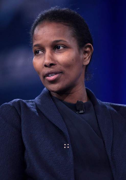Ayaan Hirsi Ali seen speaking at the CPAC in National Harbor in Maryland in 2016