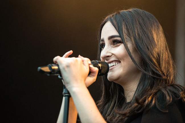 Banks as seen onstage at the Roskilde Festival in 2014