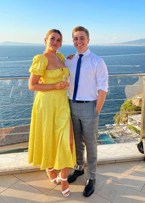 ChrisMD as seen in a picture with his ex-girlfriend Shannon Langdon in September 2022, in Italy