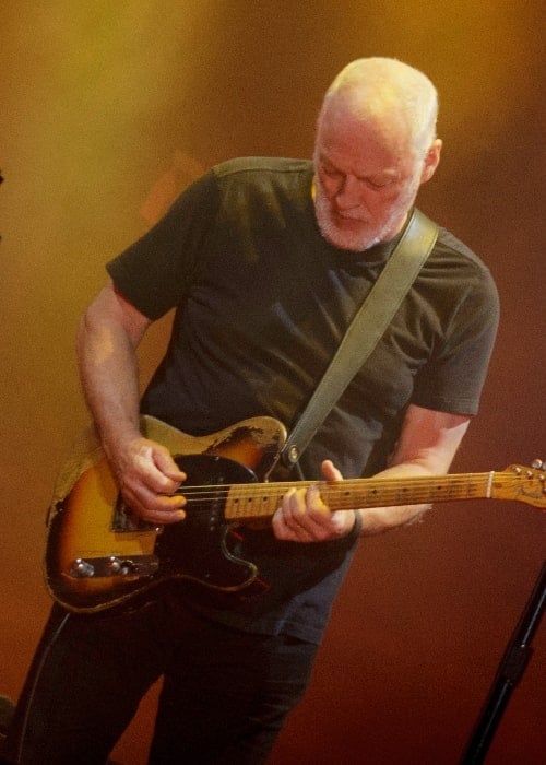 David Gilmour as seen while performing in his first ever concert in Buenos Aires Hipódormo de San Isidrio, Argentina, during the Rattle That Lock Tour on December 19, 2015