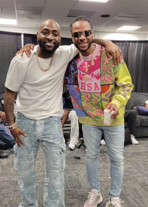 Dexta Daps as seen in a picture with musician Davido in July 2023