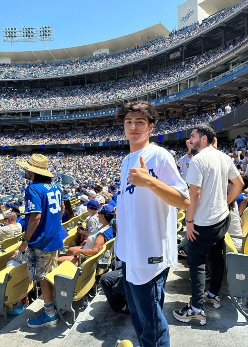 Eddie Preciado as seen in a picture taken at the Dodgers Stadium for a Los Angeles Dodgers game in May 2023