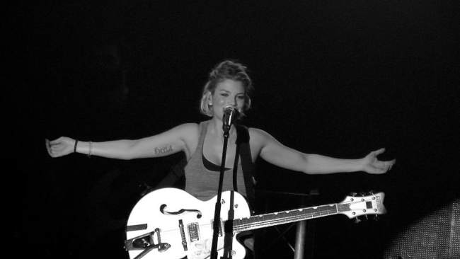 Emma Marrone as seen performing at a concert in Florence in 2012