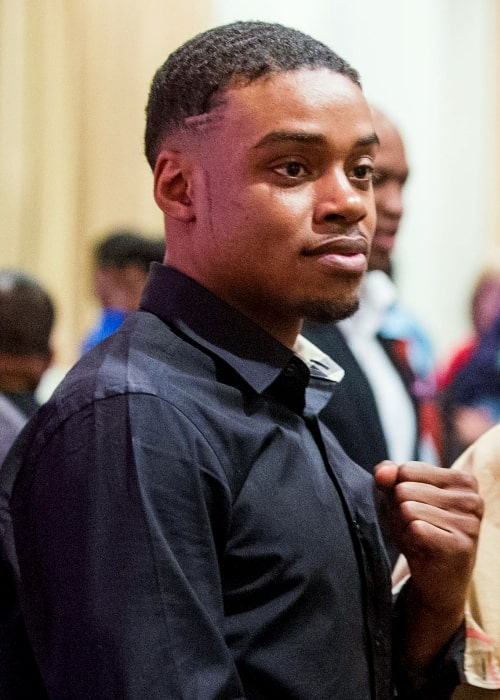 Errol Spence Jr. as seen at the Texas A&M University-Commerce campus for a panel discussion and Q&A session on March 19, 2014