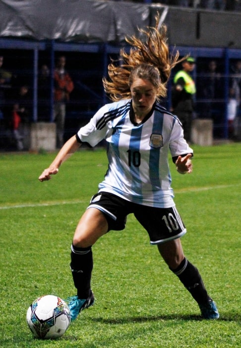 Estefanía Banini as seen while playing for Argentina in 2014 Copa América Femenina