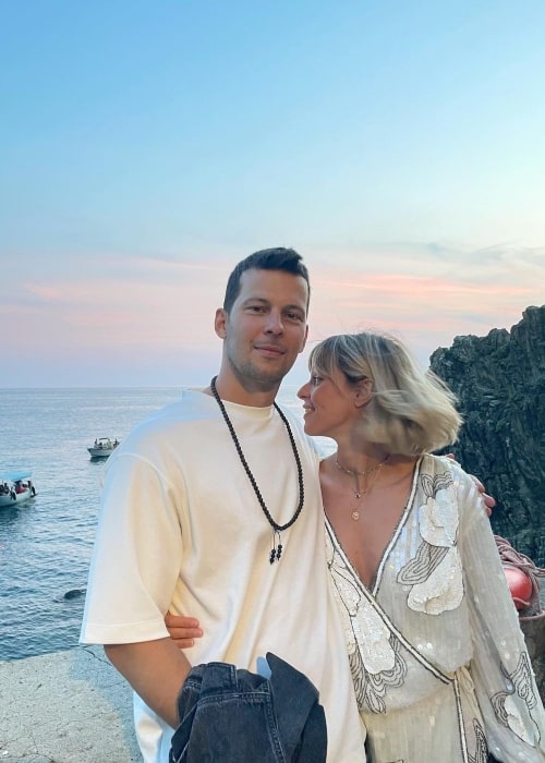 Federica Pellegrini as seen in a picture with her husband Matteo Giunta in June 2023, in Cinque Terre, Italia