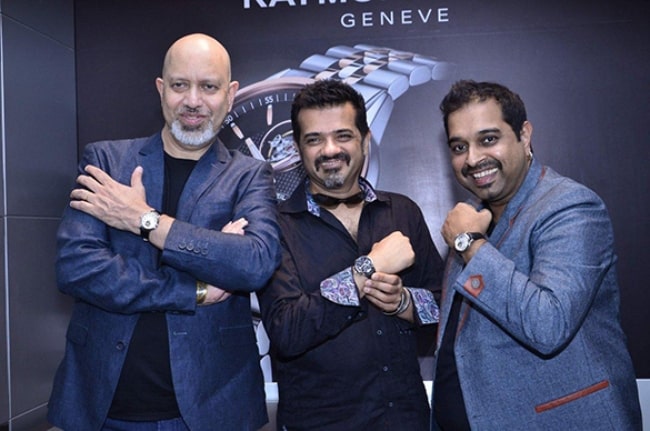 From Left to Right - Loy Mendonsa, Ehsaan Noorani, and Shankar Mahadevan as seen at Raymond Weil Store launch in Mumbai in 2014