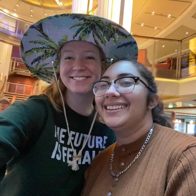 Gwendlyn Brown as seen in a selfie that as taken with her wife Beatriz while on a cruise March 2023