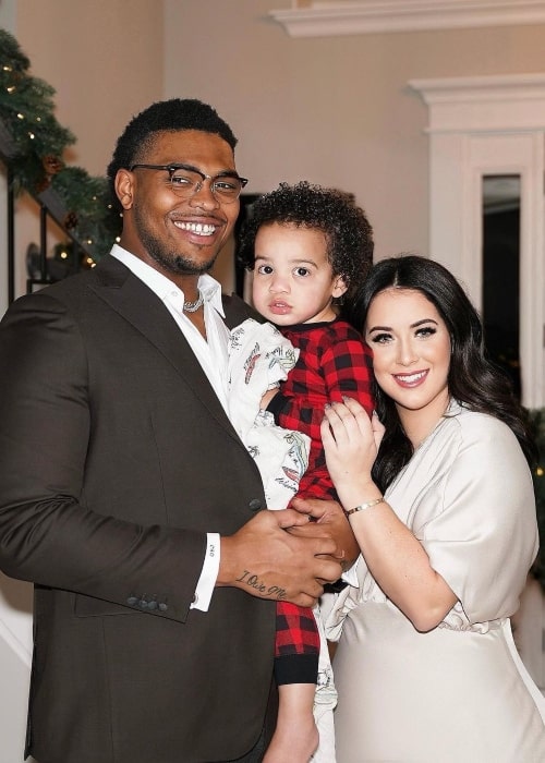 Holly Luyah as seen in a picture with her boyfriend Orlando Brown Jr. and son taken in Kansas City, Missouri in December 2022