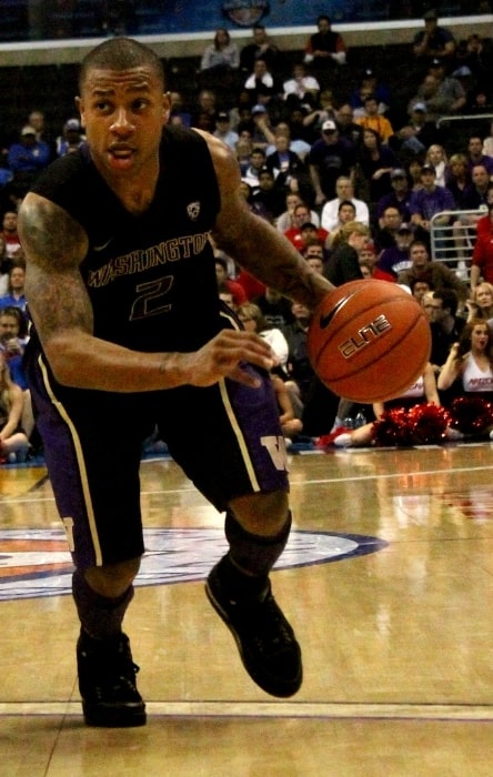 Isaiah Thomas as seen while playing with the Washington Huskies in 2011