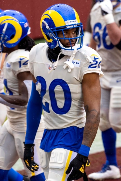 Jalen Ramsey as seen with the Los Angeles Rams in 2020