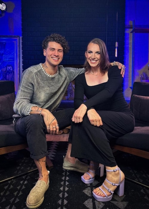 Kris Tyson as seen in a picture with YouTuber, interviewer, and actor Anthony Padilla in July 2023