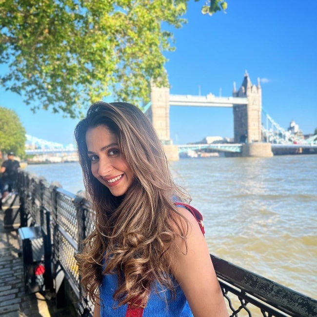 Malvika Raaj as seen in a picture that was taken in London, United Kingdom in July 2023