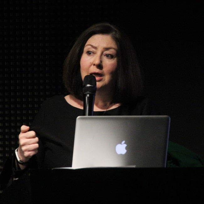 Maryam Namazie as seen in a picture taken during a panel discussion that was taken on November 15, 2019