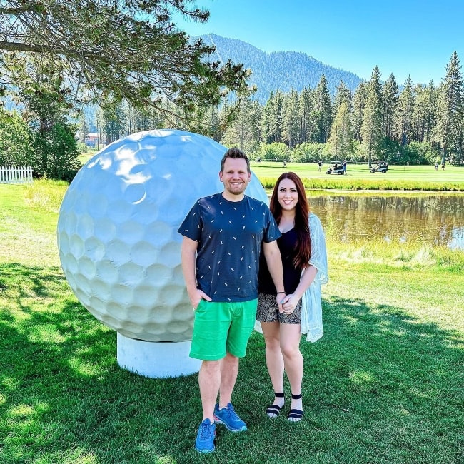 Melissa Weiss as seen in a picture with her husband Jeff Weiss in July 2023, in Edgewood Tahoe