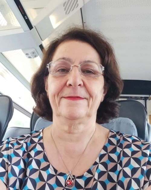 Mina Ahadi as seen in a selfie that was taken in July 2023