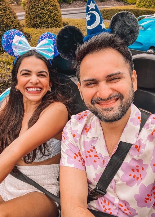 Mitali Mayekar as seen in a selfie with her husband Siddharth Chandekar in May 2023