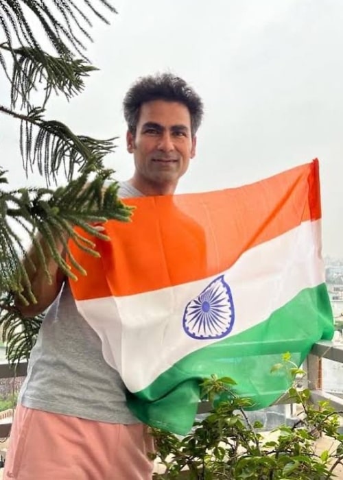 Mohammad Kaif as seen while posing with the Indian flag in an Instagram post in August 2023
