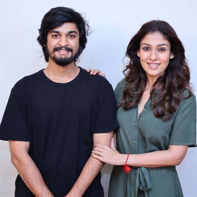 Saran Shakthi as seen in a picture that was taken with actress Nayanthara in August 2021