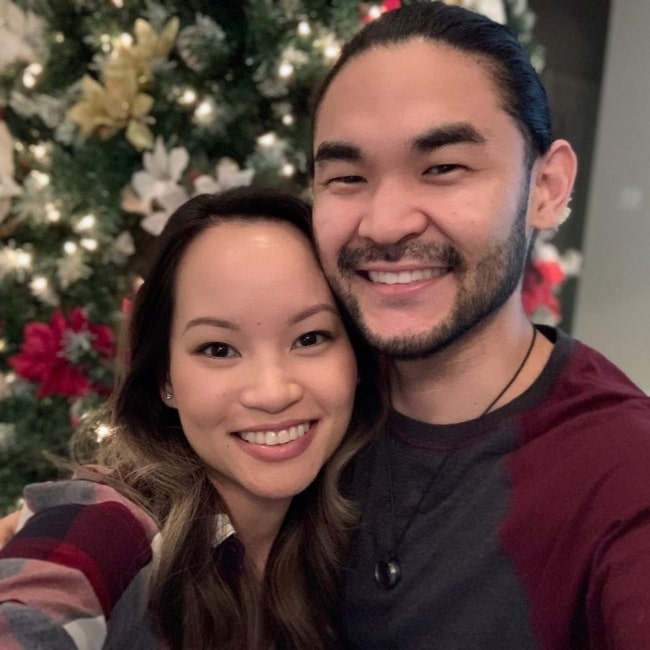 Sean Fujiyoshi as seen in a selfie with his wife Mary that was taken in December 2021