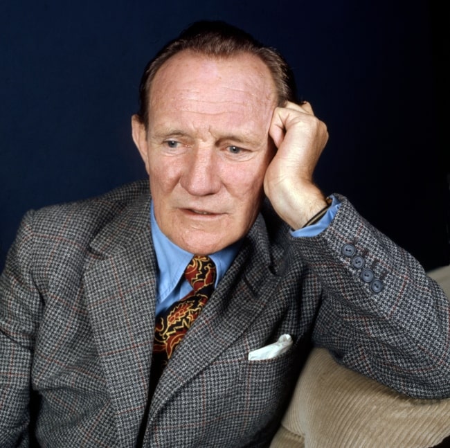 Trevor Howard as seen in a still taken in London, England in 1973