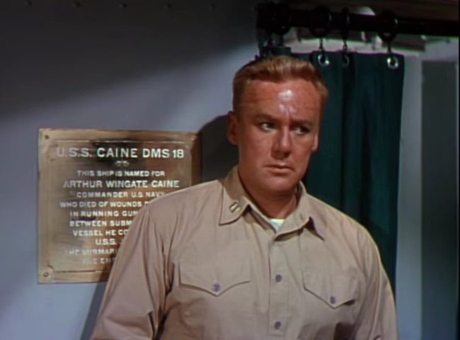 Van Johnson as seen in a screenshot from the trailer of 'The Caine Mutiny' (1954)