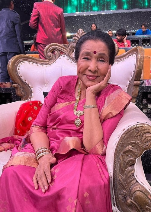 Asha Bhosle as seen in a picture that was taken in November 2022