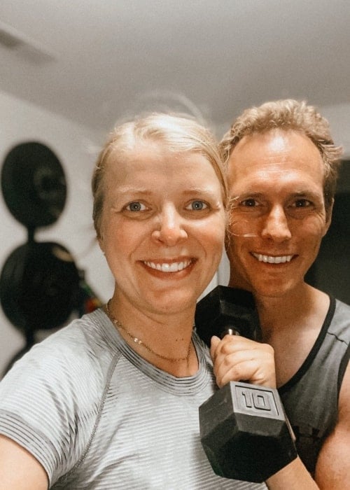 Beau Griffiths as seen in a selfie with his wife Emily Griffiths that was taken in August 2021