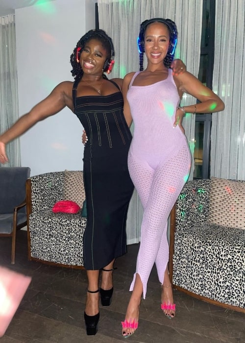 Clara Amfo as seen in a picture with fellow television presenter Yasmin Evans in October 2022