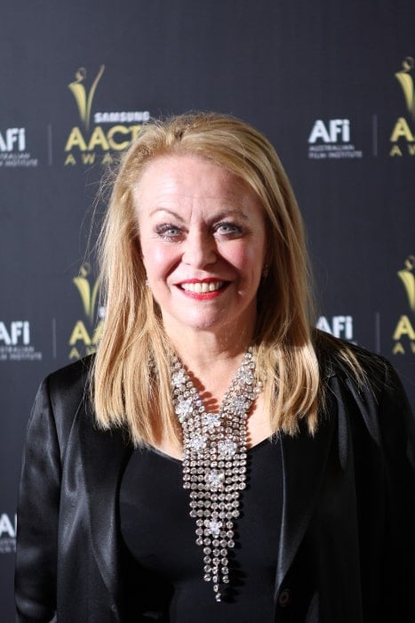 Jacki Weaver as seen while smiling for the camera at the AACTA Awards in Sydney, Australia in January 2012