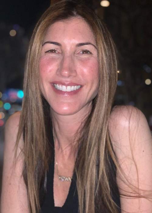 Jackie Sandler as seen smiling for an Instagram picture in 2019