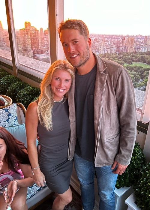 Kelly Stafford as seen in a picture with her husband Matthew Stafford that was taken in December 2022