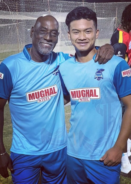 Kushal Malla as seen in a picture with retited Antiguan cricketer Viv Richards that was taken in October 2022