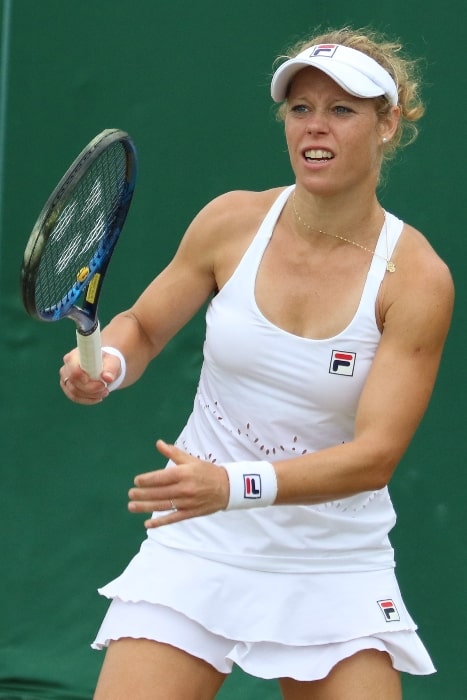 Laura Siegemund as seen while playing at the 2023 Wimbledon Championships