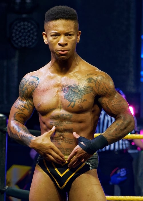 Lio Rush as seen in April 2018 during Wrestlemania Weekend