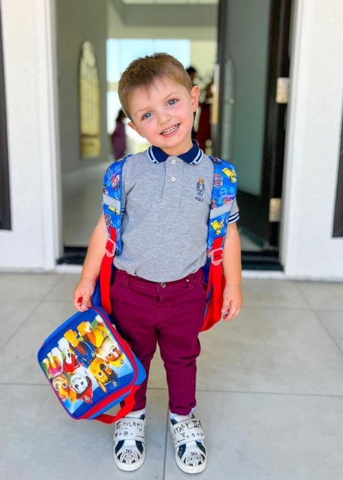 Noah H Marwah as seen in a picture that was taken on his first day of school in August 2023