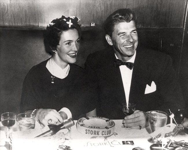 Ronald Reagan and Nancy Reagan as seen at The Stork Club in New York City, New York in 1952