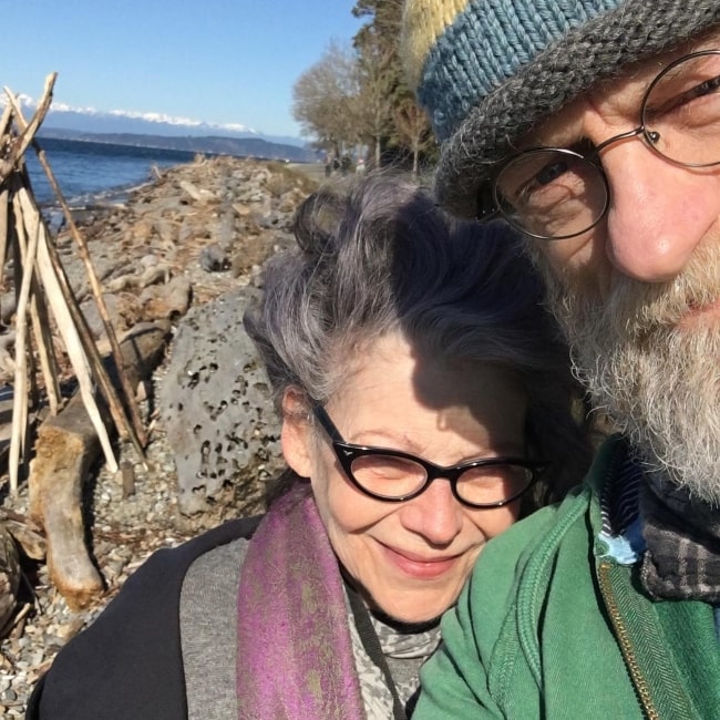 Russell Hodgkinson as seen in a selfie with his wife Shelley Poncy that was taken in March 2020, at Lincoln Park, Seattle