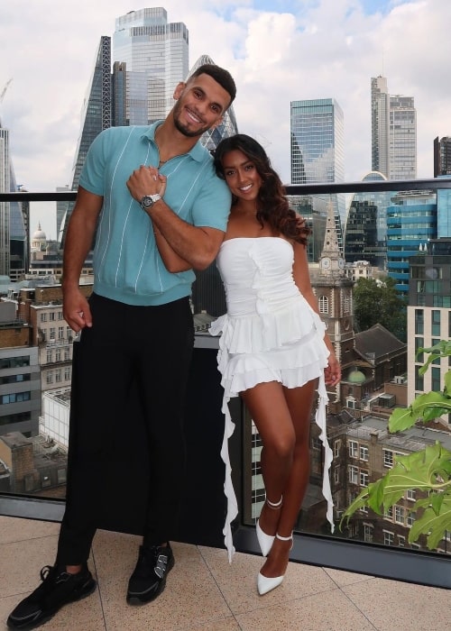 Sanam Harrinanan as seen in a picture with her beau Kai Fagan in London, United Kingdom in September 2023