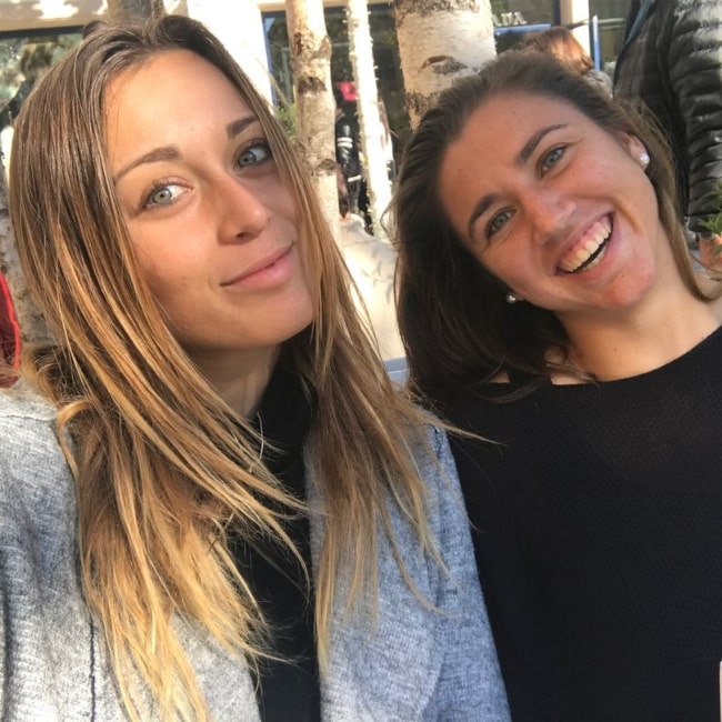 Sara Sorribes Tormo as seen in a selfie that was taken with fellow professional tennis player Paula Badosa in November 2017