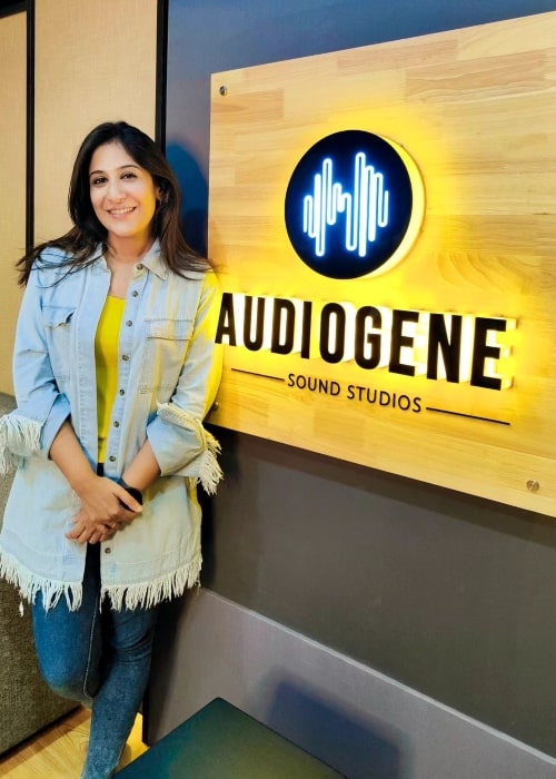 Shweta Mohan as seen in a picture taken at Audiogene Studios in June 2023