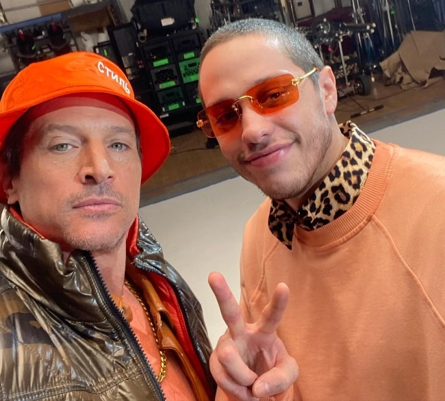 Simon Rex (Left) as seen while taking a selfie with Pete Davidson in April 2022