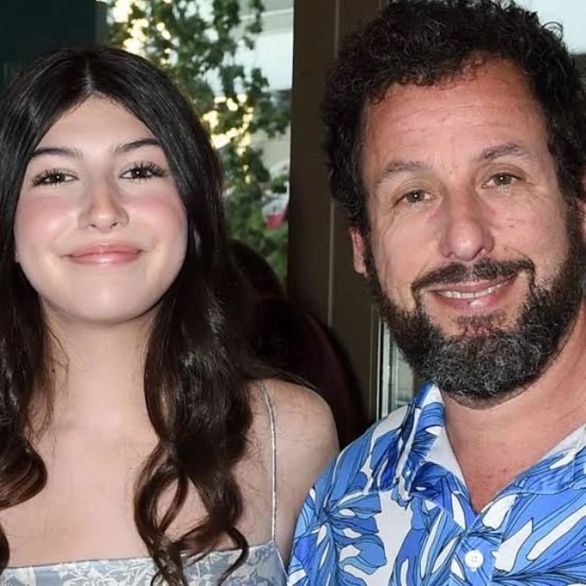Sunny Sandler as seen in a picture with her father Adam Sandler that was taken in the past