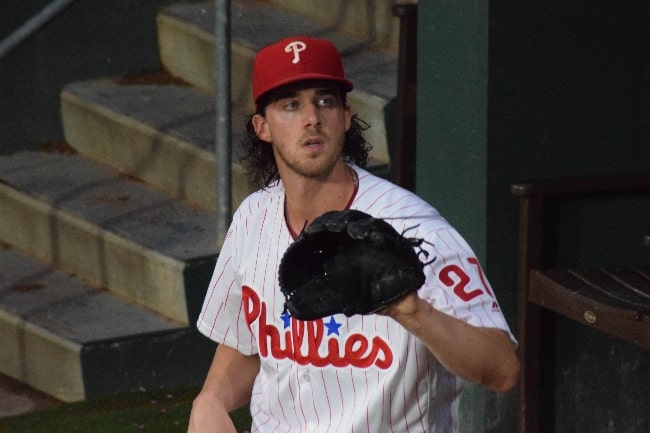 Aaron Nola with the Philadelphia Phillies in 2018