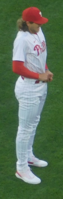 Alec Bohm as seen with the Philadelphia Phillies before a game at Citizens Bank Park on August 20, 2022