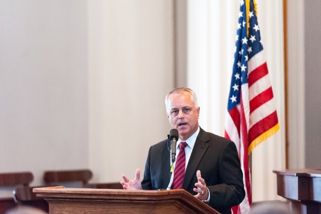 Anthony Tata as seen while speaking during an event in 2013