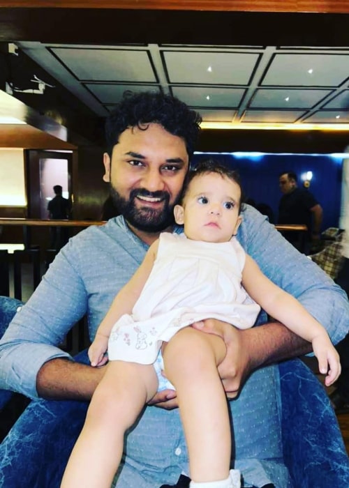 Arun Mashetty as seen in a picture with his daughter Jury that was taken in July 2023