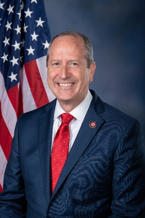 Dan Bishop as seen while smiling in an official portrait in October 2019