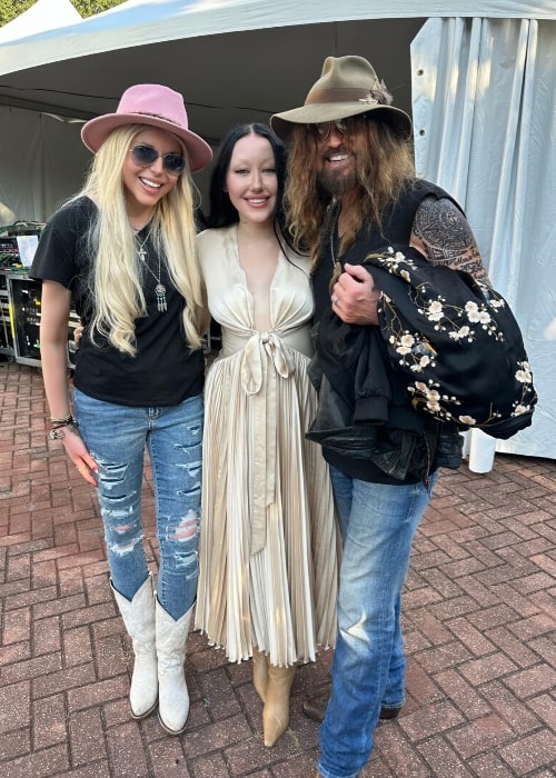 Firerose as seen in a picture with Noah and Billy Ray Cyrus that was taken in September 2023